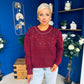 Diane Embellished Knit Jumper Wine