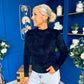 Ellen Chenille Style Top Black