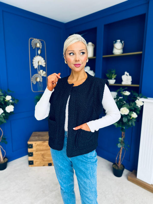 Maeve Detailed Gilet Navy