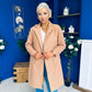 Cassia Detailed Teddy Coat Camel
