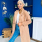 Cassia Detailed Teddy Coat Camel