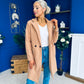 Cassia Detailed Teddy Coat Camel