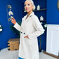 Cassia Detailed Teddy Coat Cream