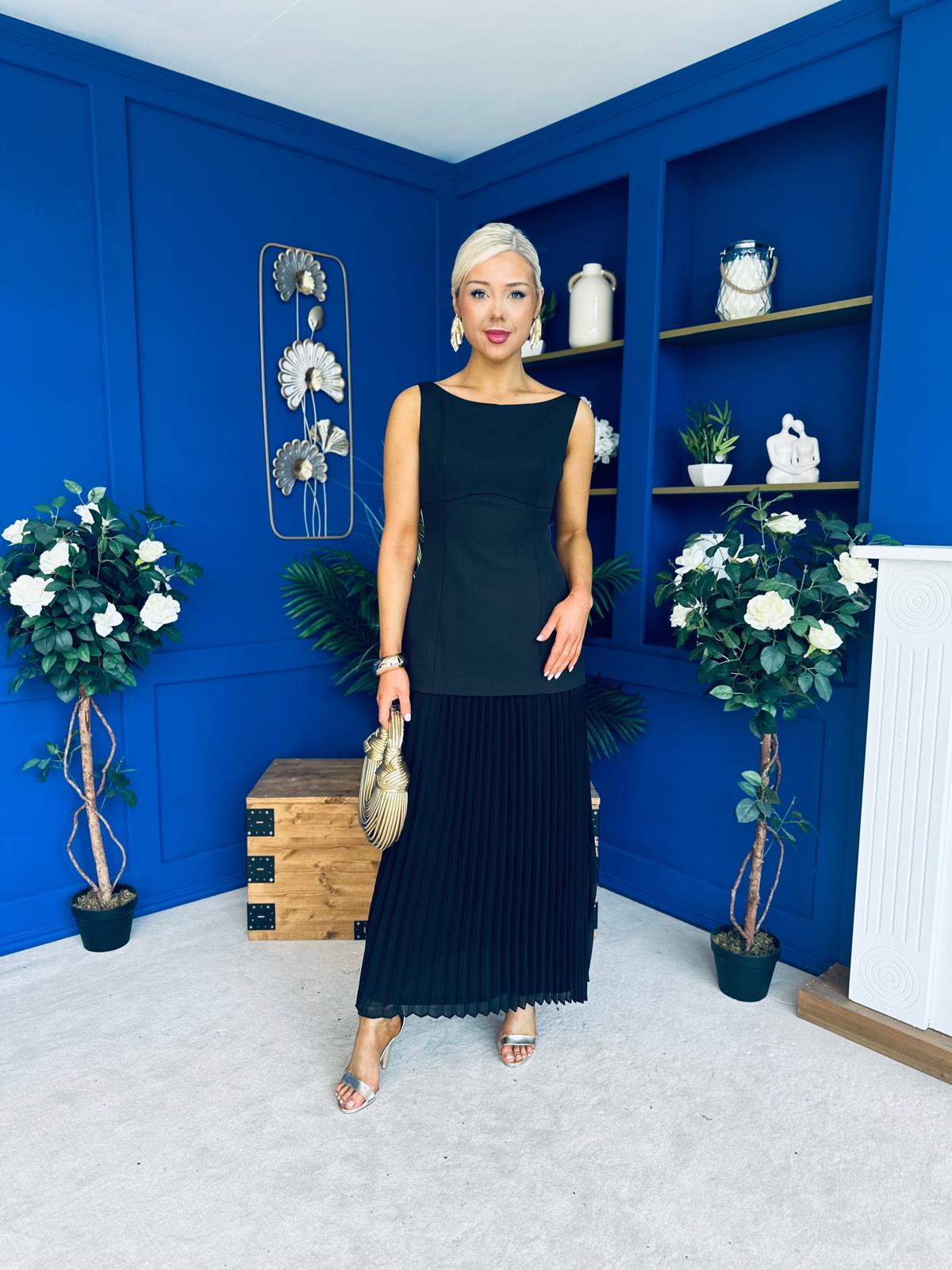 Kimberly Detailed Maxi Dress Black