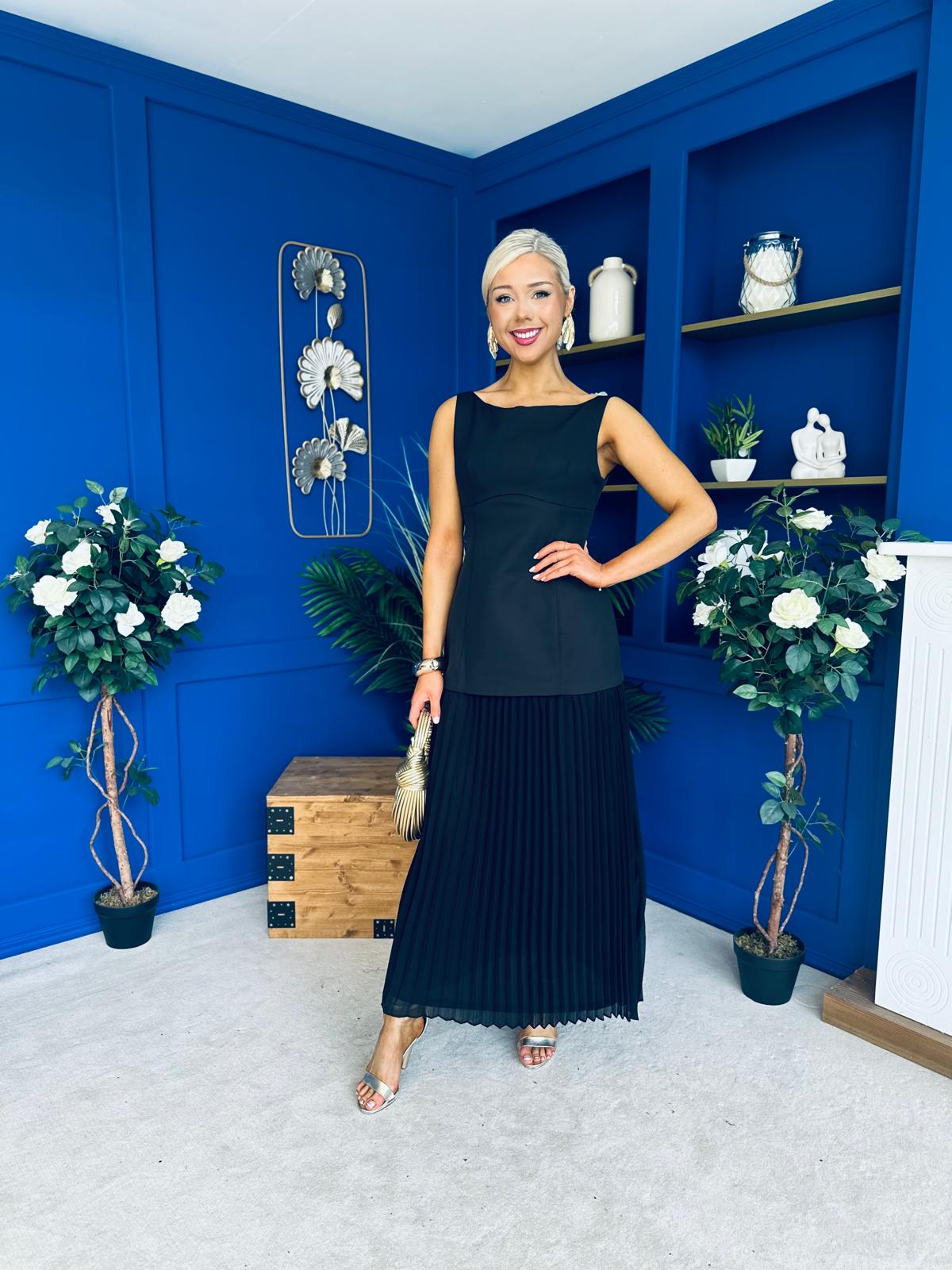 Kimberly Detailed Maxi Dress Black