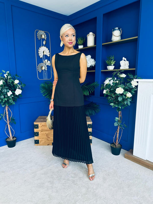 Kimberly Detailed Maxi Dress Black