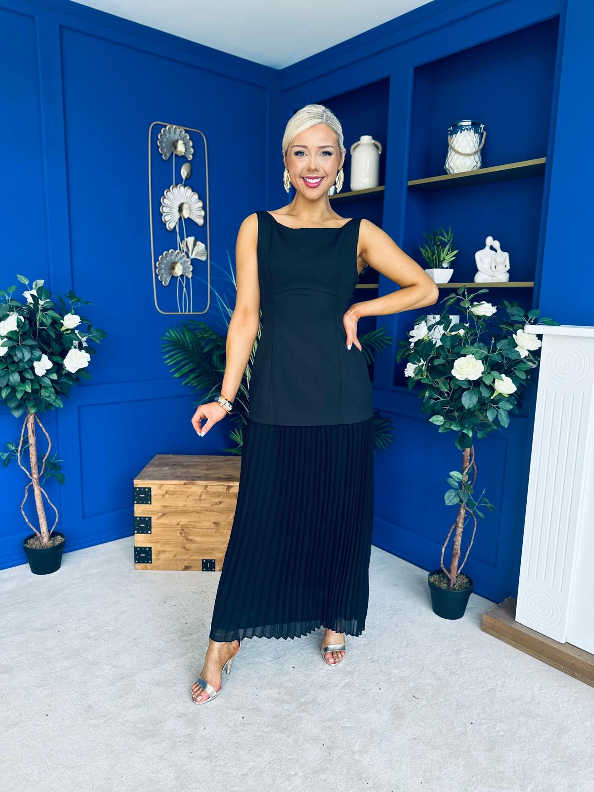 Kimberly Detailed Maxi Dress Black
