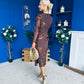 Elodie Floral Embroidered Mesh Bodycon Dress Coco