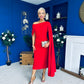 Amanda Detailed Occasion Dress Red