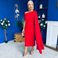 Amanda Detailed Occasion Dress Red