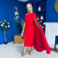 Amanda Detailed Occasion Dress Red