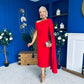 Amanda Detailed Occasion Dress Red