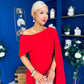 Amanda Detailed Occasion Dress Red