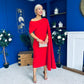 Amanda Detailed Occasion Dress Red
