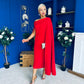 Amanda Detailed Occasion Dress Red