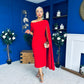 Amanda Detailed Occasion Dress Red