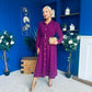 Brooke Button Detail Midi Dress Berry