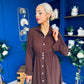 Brooke Button Detail Midi Dress Coco