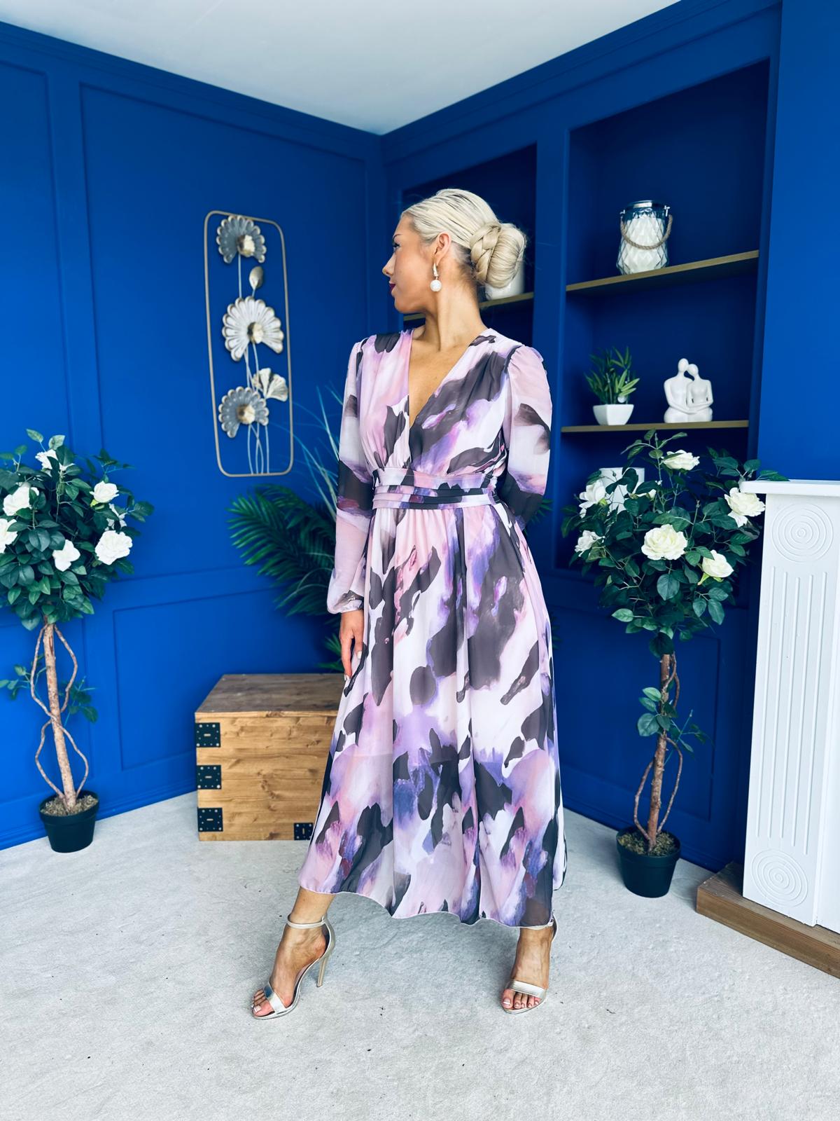 Sabrina Banded Midi Dress Marble Coco