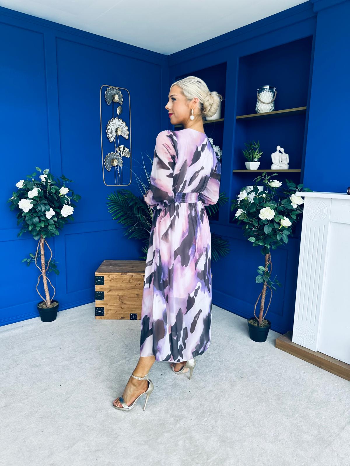 Sabrina Banded Midi Dress Marble Coco