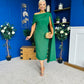 Amanda Detailed Occasion Dress Green