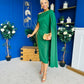 Amanda Detailed Occasion Dress Green