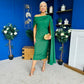Amanda Detailed Occasion Dress Green