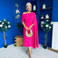 Amanda Detailed Occasion Dress Raspberry