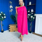 Amanda Detailed Occasion Dress Raspberry