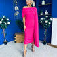 Amanda Detailed Occasion Dress Raspberry