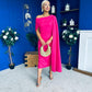 Amanda Detailed Occasion Dress Raspberry