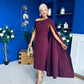 Amanda Detailed Occasion Dress Burgundy