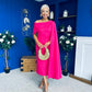 Amanda Detailed Occasion Dress Raspberry