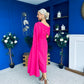 Amanda Detailed Occasion Dress Raspberry
