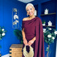 Amanda Detailed Occasion Dress Burgundy