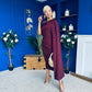 Amanda Detailed Occasion Dress Burgundy