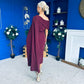 Amanda Detailed Occasion Dress Burgundy
