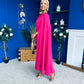 Amanda Detailed Occasion Dress Raspberry