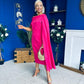 Amanda Detailed Occasion Dress Raspberry