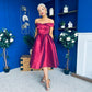 Daphne Off The Shoulder Skater Midi Dress Plum