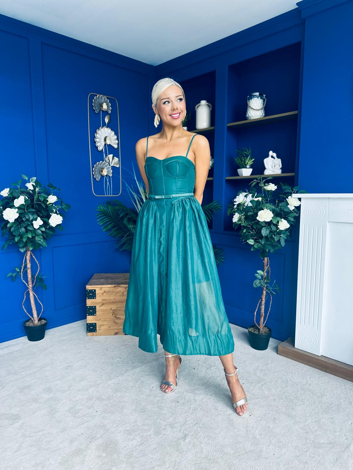 Lira Occasion Midi Dress Emerald