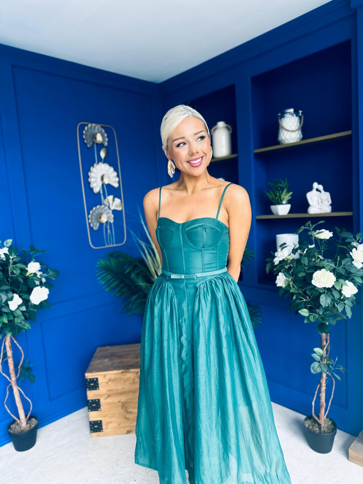 Lira Occasion Midi Dress Emerald