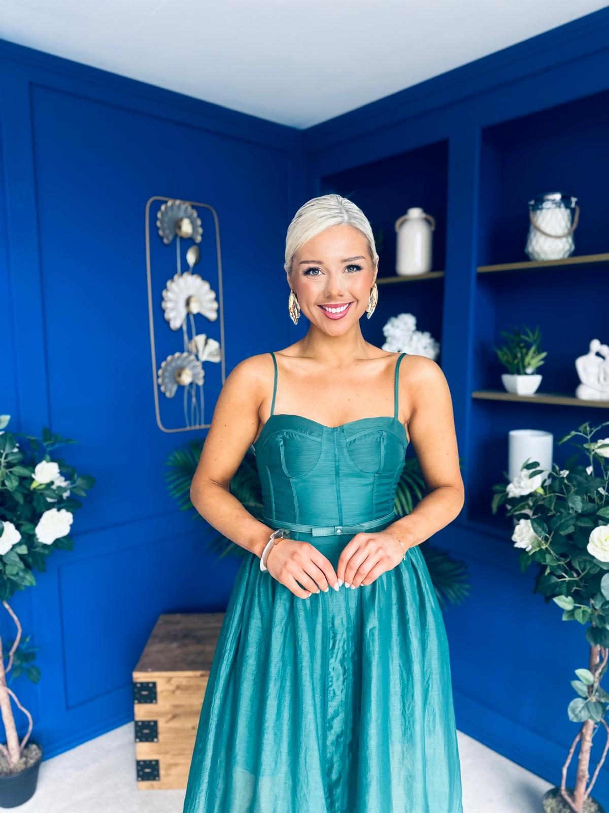 Lira Occasion Midi Dress Emerald