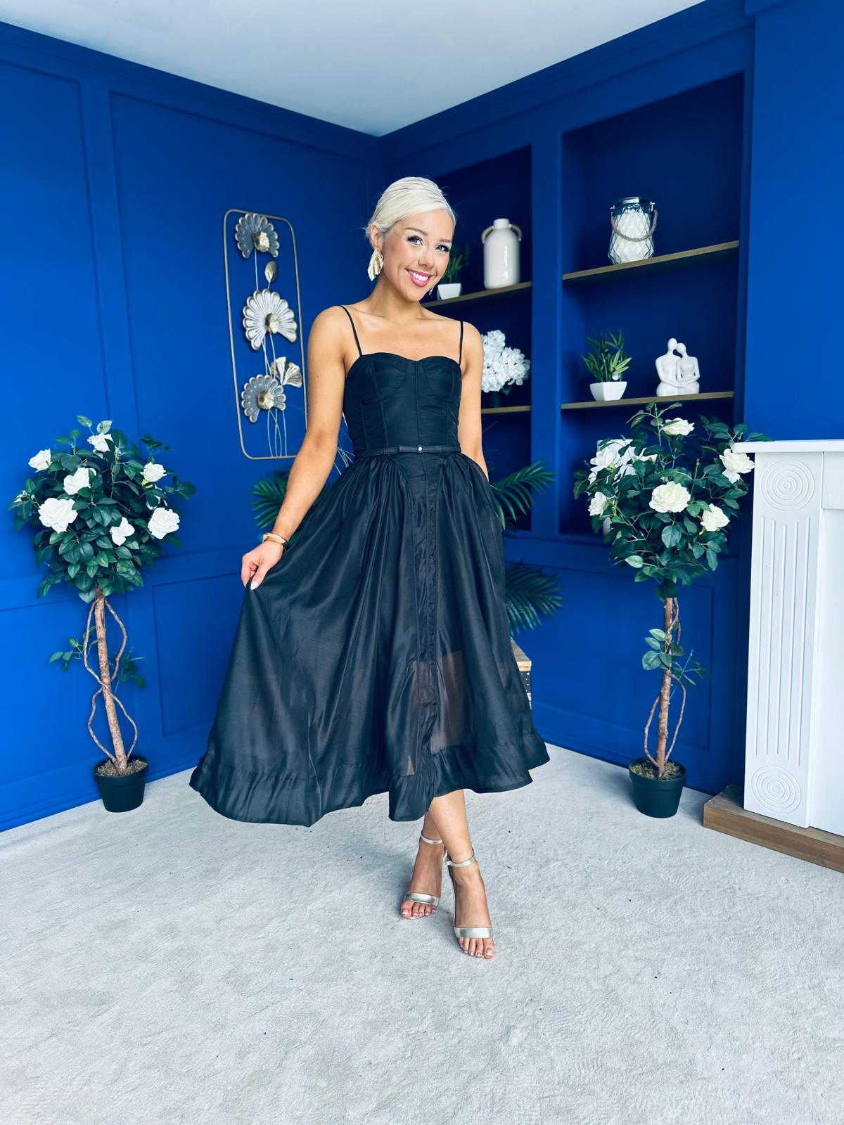 Lira Occasion Midi Dress Black