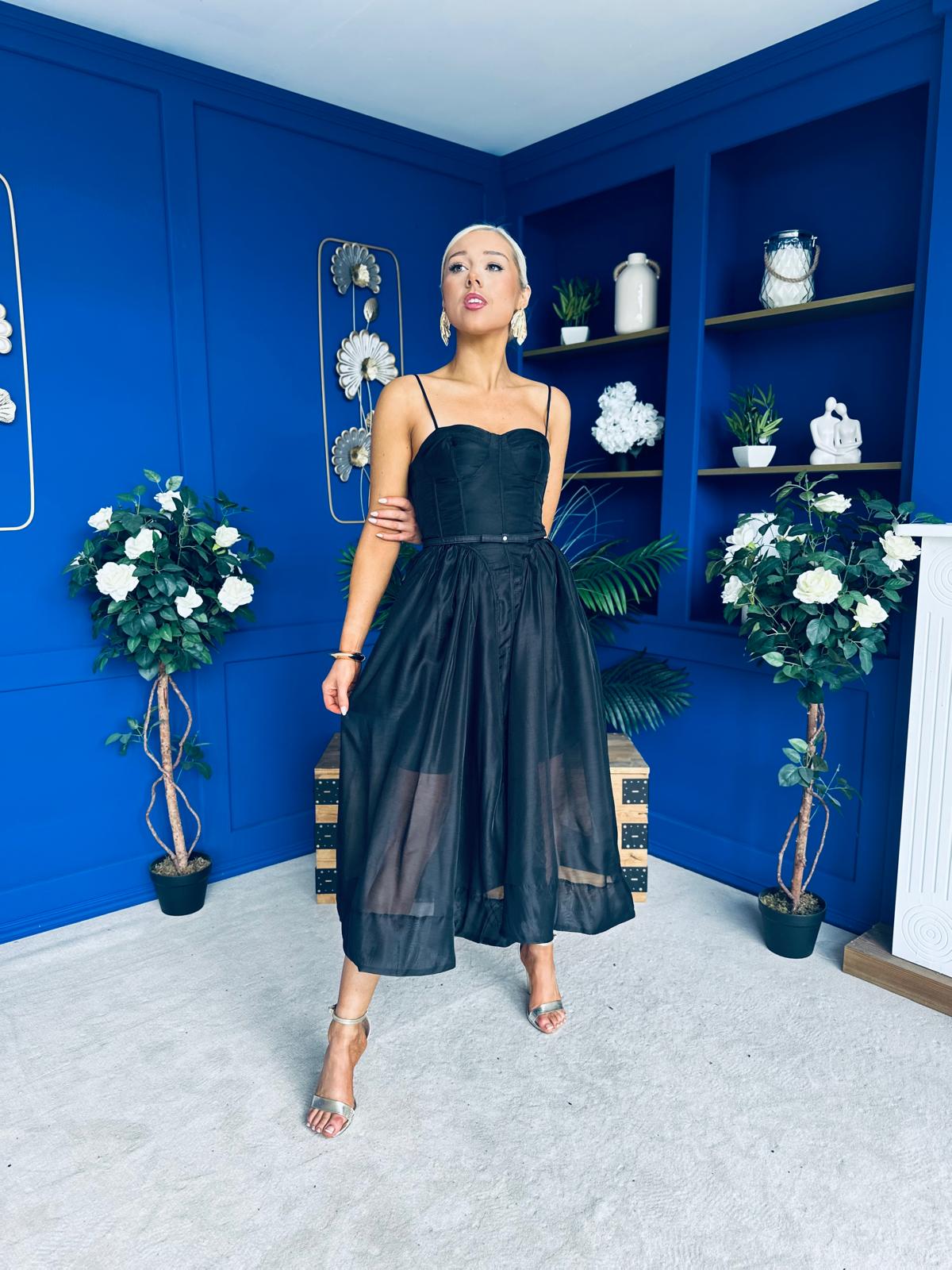 Lira Occasion Midi Dress Black