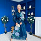 Barbara Occasion Shirt Dress Floral Navy