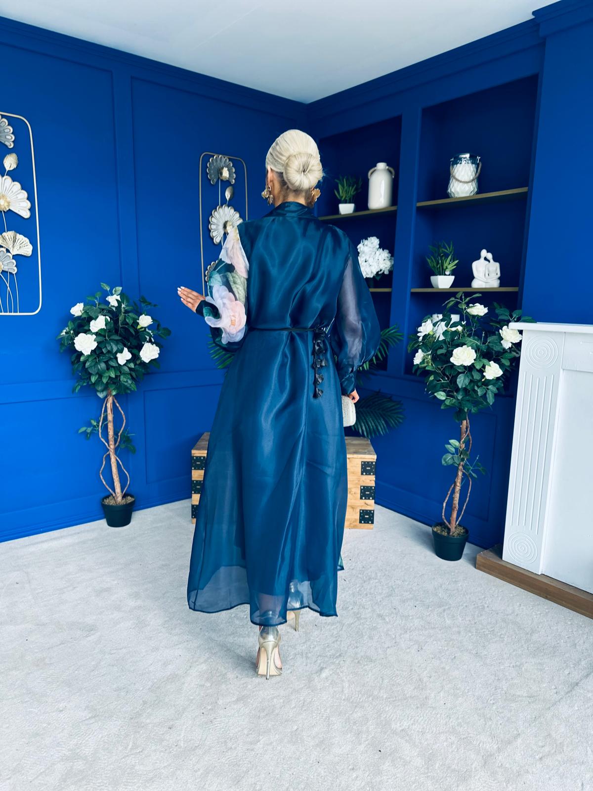 Barbara Occasion Shirt Dress Floral Navy