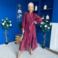 Annette Occasion Shirt Dress Burgundy