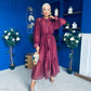 Annette Occasion Shirt Dress Burgundy