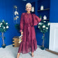 Annette Occasion Shirt Dress Burgundy